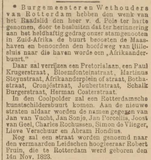 Artikel 'Burgemeester en Wethouders van Rotterdam' uit  van  dec 