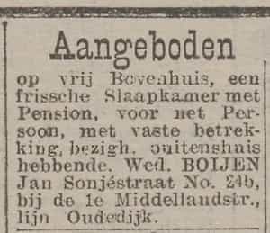 Artikel 'Aangeboden' uit Rotterdamsch nieuwsblad van 24 sep 1909
