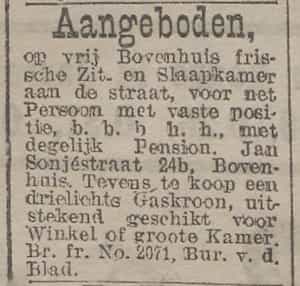 Artikel 'Aangeboden' uit Rotterdamsch nieuwsblad van 24 sep 1909
