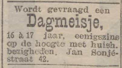 Artikel 'Dagmeisje,' uit  van  dec 