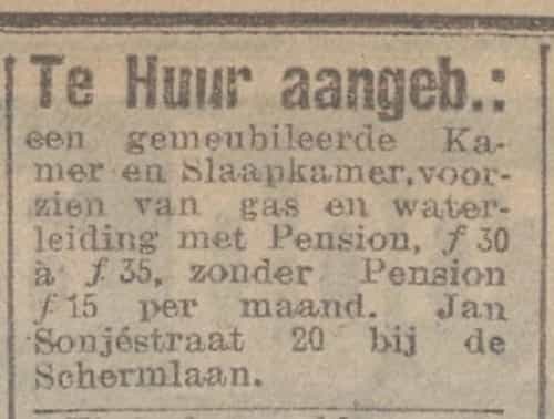 Artikel 'Te Huur aangeboden:' uit Rotterdamsch nieuwsblad van 24 sep 1909
