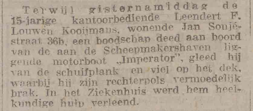 Artikel 'Terwijl gisternamiddag de' uit  van  dec 
