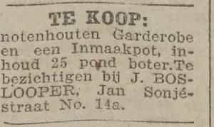 Artikel 'Te koop:' uit Rotterdamsch nieuwsblad van 24 sep 1909
