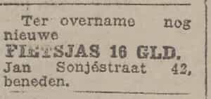 Artikel 'fietsjas 16 gulden.' uit Rotterdamsch nieuwsblad van 24 sep 1909
