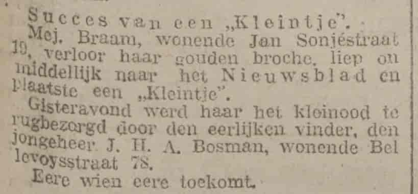 Artikel 'Succes van een „Kleintje”.' uit  van  dec 