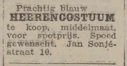 Artikel 'heerencostuum' uit  van  dec 