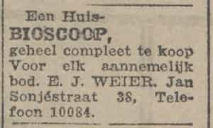 Artikel 'Bioscoop,' uit Rotterdamsch nieuwsblad van 24 sep 1909

