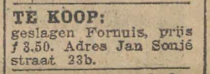 Artikel 'Te koop:' uit  van  dec 