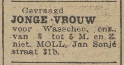 Artikel 'jonge vrouw' uit  van  dec 