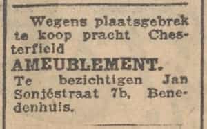 Artikel 'ameublement.' uit Rotterdamsch nieuwsblad van 24 sep 1909
