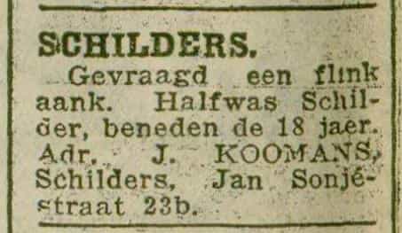 Artikel 'Schilders.' uit  van  dec 