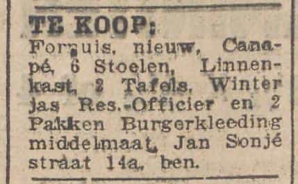 Artikel 'Te koop:' uit  van  dec 