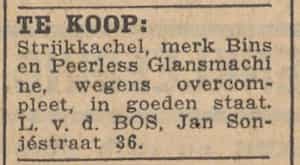 Artikel 'Te koop:' uit Rotterdamsch nieuwsblad van 24 sep 1909
