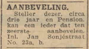Artikel 'Aanbeveling.' uit Rotterdamsch nieuwsblad van 24 sep 1909
