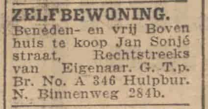 Artikel 'Zelfbewoning.' uit  van  dec 
