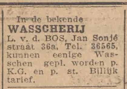 Artikel 'wasscherij' uit  van  dec 