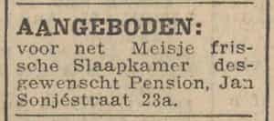 Artikel 'Aangeboden:' uit Rotterdamsch nieuwsblad van 24 sep 1909
