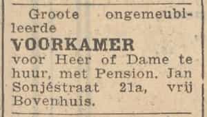 Artikel 'voorkamer' uit Rotterdamsch nieuwsblad van 24 sep 1909
