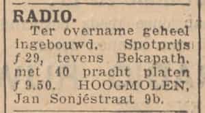 Artikel 'Radio.' uit Rotterdamsch nieuwsblad van 24 sep 1909
