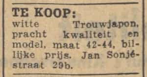 Artikel 'Te koop:' uit Rotterdamsch nieuwsblad van 24 sep 1909
