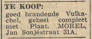 Artikel 'Te koop:' uit Rotterdamsch nieuwsblad van 24 sep 1909

