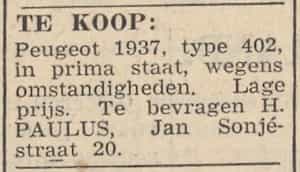 Artikel 'Te koop:' uit Rotterdamsch nieuwsblad van 24 sep 1909
