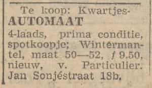 Artikel 'automaat' uit Rotterdamsch nieuwsblad van 24 sep 1909
