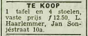 Artikel 'Te koop' uit Rotterdamsch nieuwsblad van 24 sep 1909
