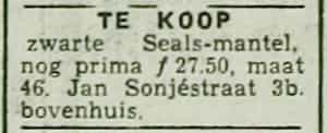 Artikel 'Te koop' uit Rotterdamsch nieuwsblad van 24 sep 1909
