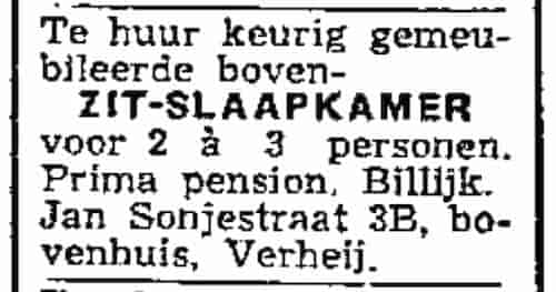Artikel 'zit-slaapkamer' uit Rotterdamsch nieuwsblad van 24 sep 1909

