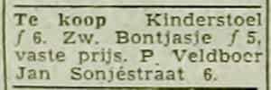 Artikel 'Te koop' uit Rotterdamsch nieuwsblad van 24 sep 1909
