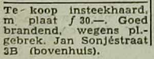 Artikel 'Te koop' uit Rotterdamsch nieuwsblad van 24 sep 1909
