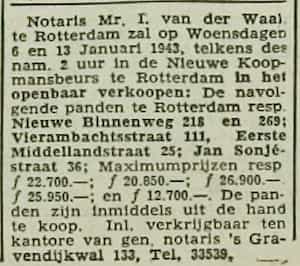 Artikel 'in het openbaar verkoopen:' uit Rotterdamsch nieuwsblad van 24 sep 1909
