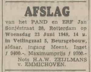 Artikel 'Afslag' uit Rotterdamsch nieuwsblad van 24 sep 1909
