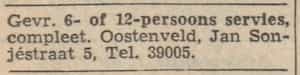 Artikel '6- of 12-persoons servies,' uit Rotterdamsch nieuwsblad van 24 sep 1909
