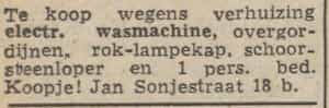 Artikel 'electrische wasmachine,' uit Rotterdamsch nieuwsblad van 24 sep 1909

