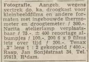 Artikel 'Fotografie.' uit Rotterdamsch nieuwsblad van 24 sep 1909
