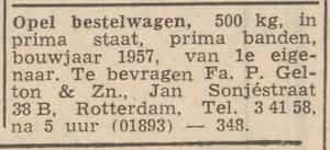 Artikel 'Opel bestelwagen,' uit Rotterdamsch nieuwsblad van 24 sep 1909
