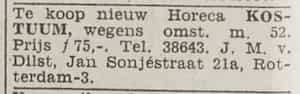 Artikel 'kostuum,' uit Rotterdamsch nieuwsblad van 24 sep 1909

