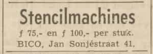 Artikel 'Stencilmachines' uit Rotterdamsch nieuwsblad van 24 sep 1909
