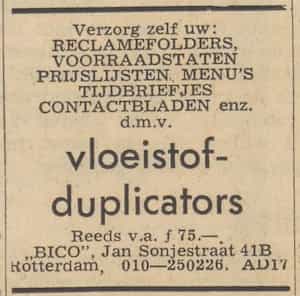 Artikel 'vloeistof-duplicators' uit Rotterdamsch nieuwsblad van 24 sep 1909
