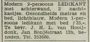 Artikel 'ledikant' uit Rotterdamsch nieuwsblad van 24 sep 1909

